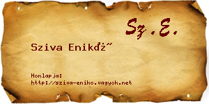 Sziva Enikő névjegykártya